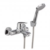 Смеситель для ванны CRON MAGIC 009 (черная ручка) (CR0124) На фото Смеситель для ванны CRON MAGIC 009 (черная ручка) (CR0124)