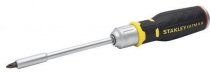 На фото Отвертка реверсивная Stanley FatMax Multibit трещотка, пистолетная ручка, 12 шт (FMHT0-62690)