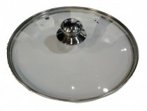 На фото Стеклянная крышка Benson с силиконом 28 см (BN-1000)