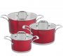 На фото Набор посуды Krauff Klassisch Rot 6 предметов 26-189-037