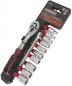 На фото Набор насадок торцевых с трещоткой Haisser 1/4" 12 шт (75581)