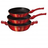 Набор сковород Berlinger Haus Burgundy Metallic Touch Line 3 предметов (BH-1290N) На фото Набор сковород Berlinger Haus Burgundy Metallic Touch Line 3 предметов (BH-1290N)