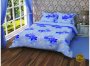 На фото Постельное белье Leleka-Textile Полиэстер 200х220 Синие Евро