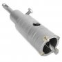 На фото Коронка Intertool по бетону 36мм и переходник SDS Plus 100мм (SD-7036)