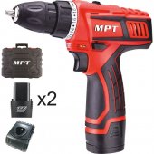 На фото Шуруповерт Mastertool PROFI 12V Li-ion 1.5 Ач, 0-400/1400 об/мин, 10мм, 2 АКБ, кейс (MCDT1226.B2)