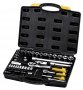 На фото Набор насадок торцевых Mastertool 1/4" и 1/2" с трещоткой 72 зуба, 72 шт CrV в кейсе (78-5072)