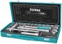 На фото Набор TOTAL ключей, головок торцевых 1/2" 25 шт (THT141253)