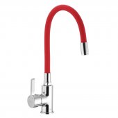 Смеситель для кухни с гибким силиконовым изливом IBERGRIF M22112-1 (IB0067) На фото Смеситель для кухни с гибким силиконовым изливом IBERGRIF M22112-1 (IB0067)