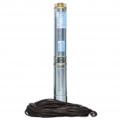 На фото Скважинный насос Dongyin 0.37 кВт H 44(33)м Q 100(60) л/мин Ø102 мм 25м кабеля (777470)