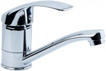 На фото Смеситель для кухни Tau SD D40 гусак прямой 250 мм на гайке (SD-1B243C)