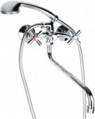 Смеситель для ванны Aquatica PM 1/2" гусак изогнутый дивертор встроенный шаровый (PM-5C457C) На фото Смеситель для ванны Aquatica PM 1/2" гусак изогнутый дивертор встроенный шаровый (PM-5C457C)