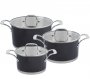 На фото Набор посуды Krauff Klassisch Schwarz 6 предметов 26-189-038