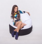 На фото Кресло-мешок Комфорт Poparada White middle (CM)