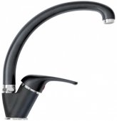 На фото Кухонный смеситель Schock Aquasmart Alto Onyx-10 оникс (73500010)