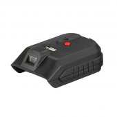 На фото Адаптор для аккумулятора Li-ion Intertool 20 В, USB 2A, LED фонарь (WT-9300)
