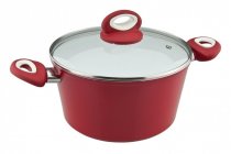 На фото Кастрюля Vinzer с крышкой 24 см / 4.8 л EcoCeramic Induction line (89469)