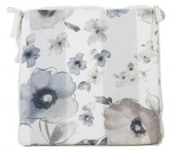 На фото Подушка для стула Прованс Flowers 40x40 см Серая с мережкой (.003696)