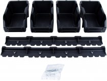Набор лотков для метизов Sigma 8шт с креплениями черный (7418371) На фото Набор лотков для метизов Sigma 8шт с креплениями черный (7418371)