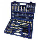 На фото Универсальный набор инструмента Werker 1/4" & 1/2" 108 шт 6 граней (UN-1108П-6)