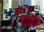 На фото Комплект постельного белья Love you Дикая роза 160х240 см 4шт Полуторный Черный (stp 634)