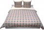 На фото Комплект постельного белья Руно Шотландка 220х240 см 4шт Евро Бежевый (845.114У_Шотландка)