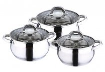 На фото Набор кастрюль Wellberg 6 предметов (WB-1409)