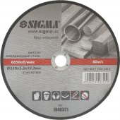 На фото Круг отрезной по металлу Sigma Ø230x2.5x22.2мм, 6650об/мин (1940321)