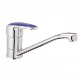 Смеситель для кухни Haiba MAGIC 004 с синей ручкой (HB0664) На фото Смеситель для кухни Haiba MAGIC 004 с синей ручкой (HB0664)