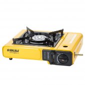 На фото Плита газовая Sigma одноконфорочная с пьезоподжиом и адаптером Кейс (2903431)