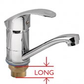 На фото Смеситель для кухни CHAMPION MARS 555 LONG-15 СМ (CH0261)