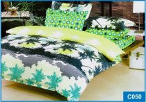 На фото Постельное белье Leleka-Textile Сатин 150х210х2 Зеленое Семейное