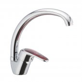 На фото Смеситель для кухни CRON MAGIC 777 (красная ручка) (CR0117)