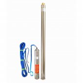 На фото Скважинный насос 3" Optima 3SDm1.8/39 1.1 кВт 159м + пульт + кабель 15м