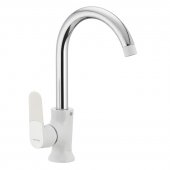 На фото Смеситель для кухни MIXXUS PREMIUM TIGER 014 белый (MI0573)