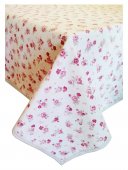 На фото Скатерть Прованс Red Rose с кружевом круглая D-140 см (.003790)