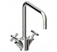 На фото Кухонный смеситель Schock Quadros Inox Optic-91 серый (57200191)