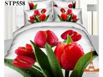На фото Комплект постельного белья Love you Блеск 160х240 см 4шт Полуторный Белый (stp 558)