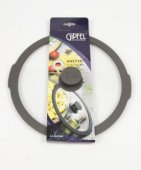На фото Крышка стеклянная Gipfel ANETTA 20 см с силиконовым ободом и ручкой (1040)
