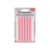 На фото Комплект клеевых стержней Intertool розовых 11.2мм*100мм, 12шт (RT-1045)