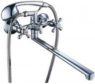 Смеситель для ванны Tau VD 1/2" гусак прямой 350мм дивертор встроенный шаровый (VD-5C261C) На фото Смеситель для ванны Tau VD 1/2" гусак прямой 350мм дивертор встроенный шаровый (VD-5C261C)