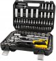 На фото Набор насадок торцевых Mastertool CrV 1/4" и 1/2", трещотка 72Т, 108 шт, кейс (78-5108)