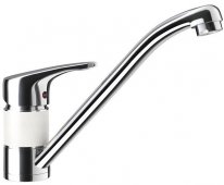 Кухонный смеситель Schock SC40 Alpina-07 хром/белый (56300007) На фото Кухонный смеситель Schock SC40 Alpina-07 хром/белый (56300007)