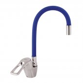 Смеситель для кухни ZERIX YUB 181 с синим гибким изливом (ZX0436) На фото Смеситель для кухни ZERIX YUB 181 с синим гибким изливом (ZX0436)