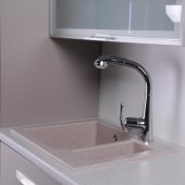 На фото Кухонная мойка Fancy Marble (Буль-Буль) АRIZONA 600х500x215 песочная(105067001)