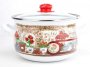 На фото Кастрюля эмалированная Gusto Квітковий сад 24 см 5.7 л (GT-T-124-FG)