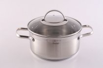 На фото Кастрюля Fissman Fissman Aqua 2.2 л со стеклянной крышкой (SS-5232.2.2)