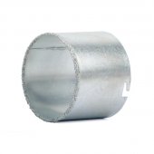 На фото Сверло корончатое по плитке Intertool D-83 мм, H-64 мм (SD-0395)