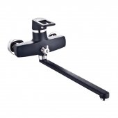 На фото Смеситель для ванны ZERIX Z2230-6 черный (ZX0354)