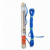 На фото Насос скважинный с пов уст к песку 3″ OPTIMA 3SDm1,8/11 0,25 кВт 45м + пульт + кабель 25м 