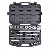 На фото Профессиональный набор инструмента Intertool 3/4", 20ед 19-50мм CrV (ET-6023)